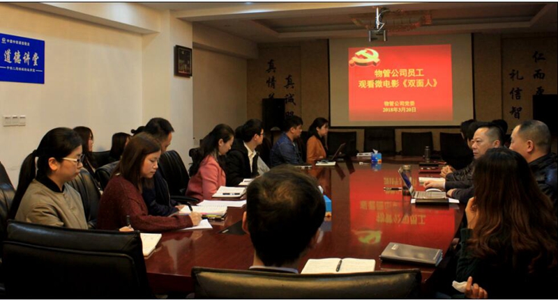 公司各单位党委组织观看微电影《双面人》