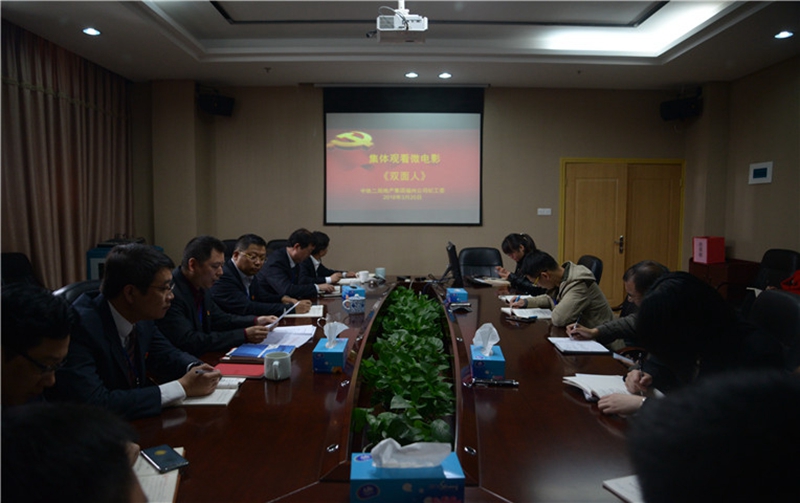 公司各单位党委组织观看微电影《双面人》