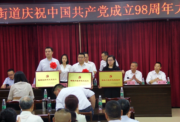 物管公司成华项目党支部荣获街道“区域化党建先进党组织”称号