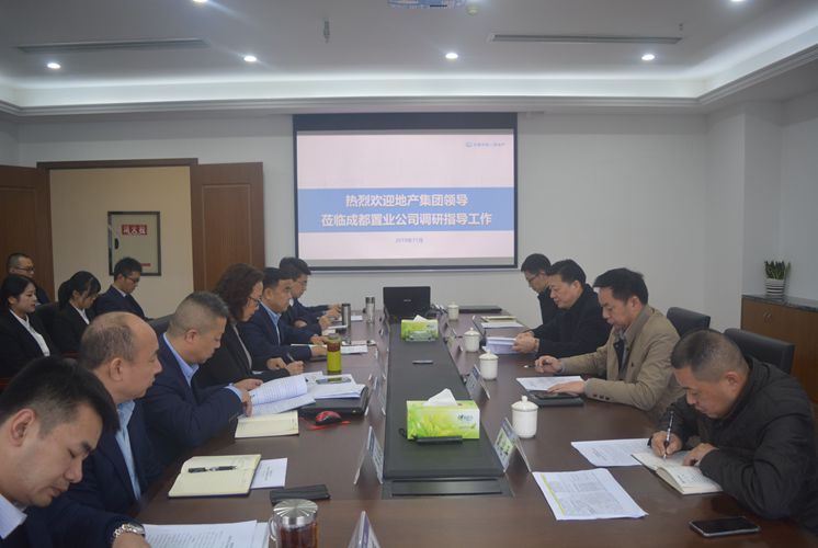 王月明一行到成都置业公司调研指导工作