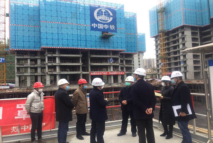 成都市温江区住建局局长濮树贵一行到中铁城温江项目检查指导工作