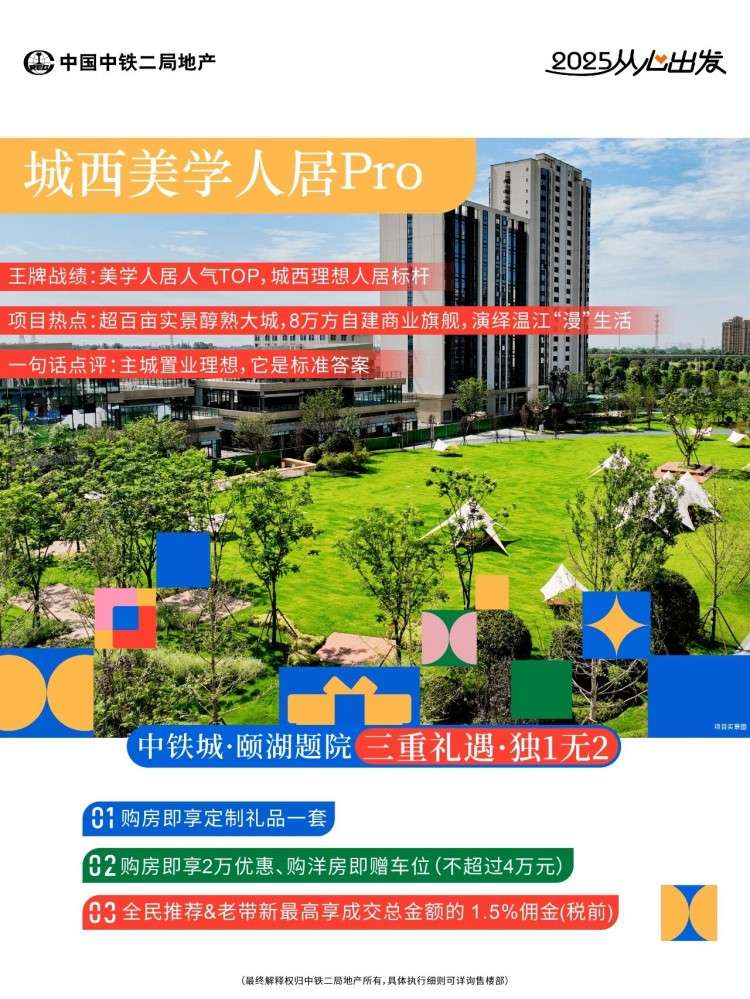 中铁二局地产 | 年终宠粉计划，独1无2，铁定[金]喜